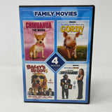 DVD Family Movies 4 Movies Chihuahua The Movie, Gordy, Baileys Billons, Spymate