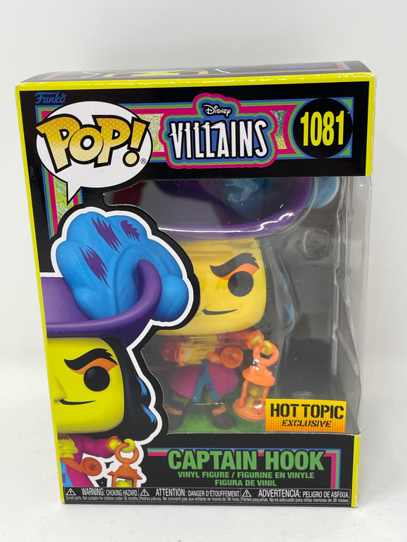 Funko Pop! Disney Villains Blacklight Hot Topic Exclusive Captain Hook 1081