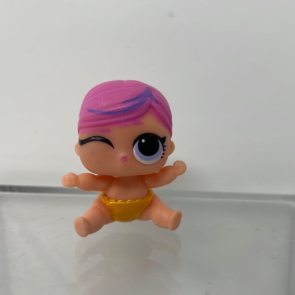 LOL Surprise Doll Babies Pink And Purple Short Hair With Yellow Outfit Baby