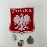 POLISH COAT OF ARMS - STANDARD - POLAND Polska Patch and Charms