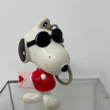 Vintage Peanuts PVC action figure Joe Cool Snoopy sunglasses Valentine keychain