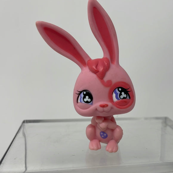 LPS Littlest Pet Shop 500 Pink Easter Bunny Purple Clover Eyes
