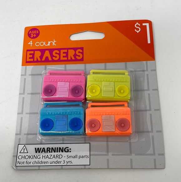 Radio 4 Pack Erasers
