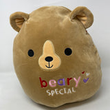 Squishmallow Valentine Baron the Bear Plush 12" Brown Beary Special Stuffed Toy