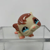 Littlest Pet Shop LPS Cream Brown Hamster #683 Blue Teardrop Eyes Hasbro