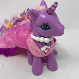 2006 My Little Pony G3 LILY LIGHTLY Purple Unicorn Long Gown Lights Up MLP
