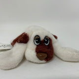Pound Puppies Mini 1995 Dog White and Brown Long Ears 2.5"