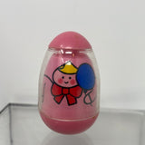 Rare Vintage Weebles Wobble 1973 Hasbro Pink Baby with Blue Balloon