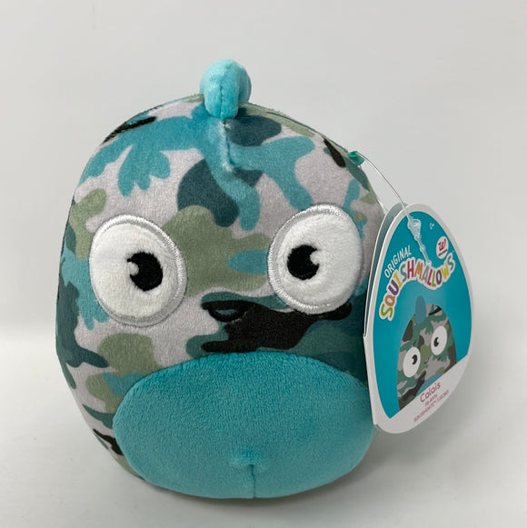 New Squishmallows 5” Calais the Green Camouflage Chameleon Walgreens Exclusive.