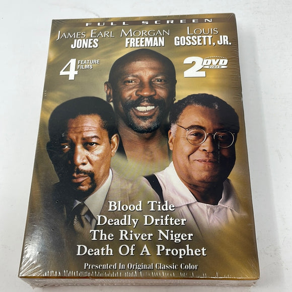 DVD 4 Feature Films Blood Tide, Deadly Drifter, The River Niger, Death Of A Prophet (Sealed)