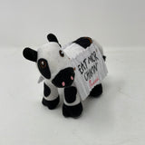 Chick-fil-A Plush Cow Doll Toy Eat Mor Chikin 4" Tall LIMITED EDITION