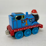 Thomas the Train Metal Diecast Tank Engine Take & Play Holiday Santa Hat Winter