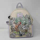 Disney Loungefly Watercolor Bambi and Friends in the Forest - Mini Backpack