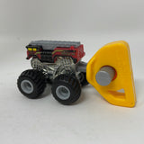 Hot Wheels Mattel Fire Truck Monster Truck Yellow Accelerator Key