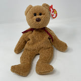 TY Beanie Baby - CURLY the Brown Nappy Bear (9 inch) - Stuffed Animal Toy