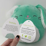 Squishmallow 8"  Sammy 2021 Easter Green  Bunny Fur on The Tummy & Ears