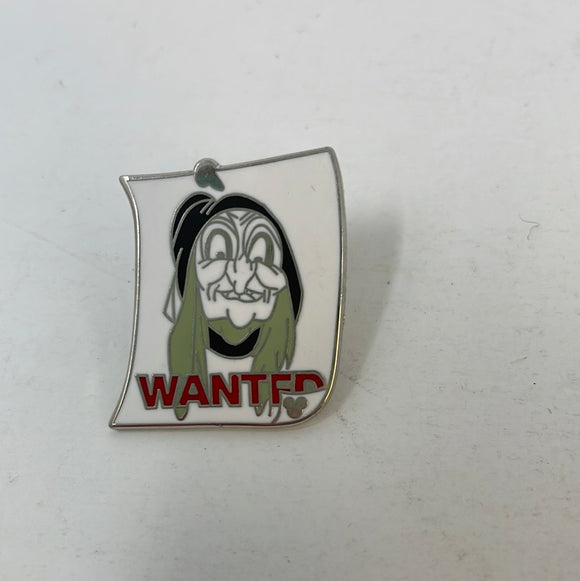 Disney Evil Queen RARE Old Hag Wanted Poster Pin - Hidden Mickey 2006