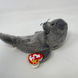 TY Retired Beanie Baby "SLIPPERY" the Seal