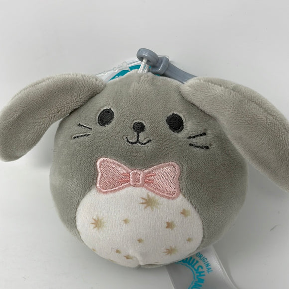 Squishmallows 3.5” Blake Grey Gray Bunny Star Belly Easter Squad Clip-On Plush