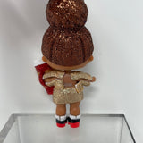 LOL Surprise Doll Brown Glitter Hair with Golden Glitter Suit