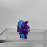HATCHIMALS COLLEGGTIBLES SEASON 1 FOREST PURPLE & BLUE SKUNK WITH SILVER WINGS