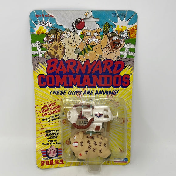 Vintage 1989 Barnyard Commandos General Hamfat Lardo Action Figure New