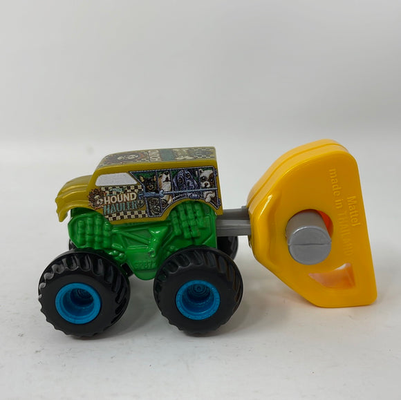 Hot Wheels Mattel Mighty Minis Hound Hauler Monster Truck Yellow Accelerator Key