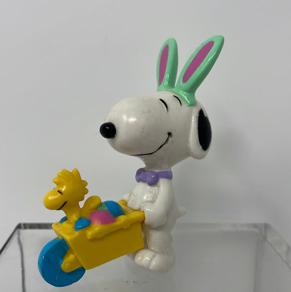 SNOOPY the EASTER BUNNY WOODSTOCK PVC figure Peanuts Charlie Brown United 3