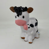Fisher Price Little People White Cow And Baby Calf 2.5 Inch Figure Farm Animal