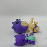 Twozies Figures Purple Chipmunk Baby and Purple + Teal Chipmunk Pet