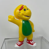 Vintage Barney BJ PVC Figure Toy 1996 Lyons Yellow Dinosaur 3” Inches Tall