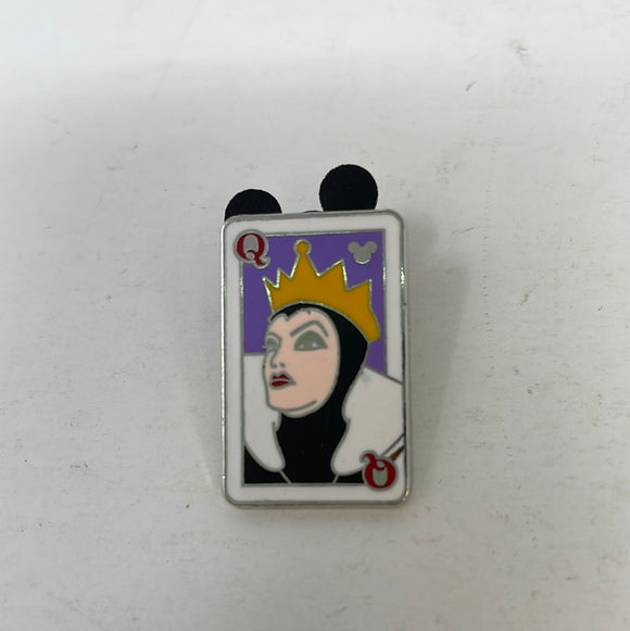2014 Disney Hidden Mickey EVIL QUEEN Snow White Villain Deck of Playing Card Pin