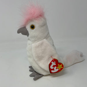 Ty Beanie Babies Kuku Cockatoo Bird - White