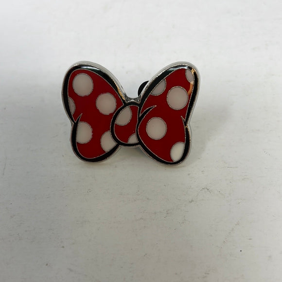 Disney Minnie Mouse Bow Icon Red White Polka Dot WDW Parks Pin Trading