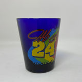 NASCAR Jeff Gordon blue porcelain shot glass DuPont #24 1997