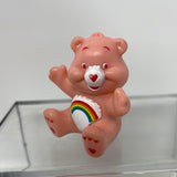 VTG Mini Cheer Care Bear 1980s PVC Figurine Care Bears Rainbow Pink Figure 1.5"