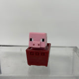 Minecraft Mini-Figure Series #7 1" Pig Rolling Minecart Figure Mojang Mattel