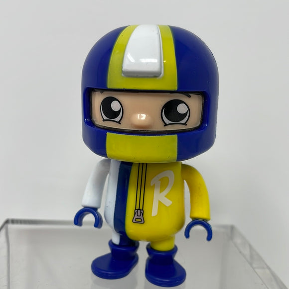 Ryan’s World Action Figure Race Car Driver Ryan Yellow, Blue and White Outfit