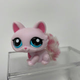 Littlest Pet Shop Cat #2619 Pretty Pink Crouching  Fuzzy Tail Authentic Rare Lps