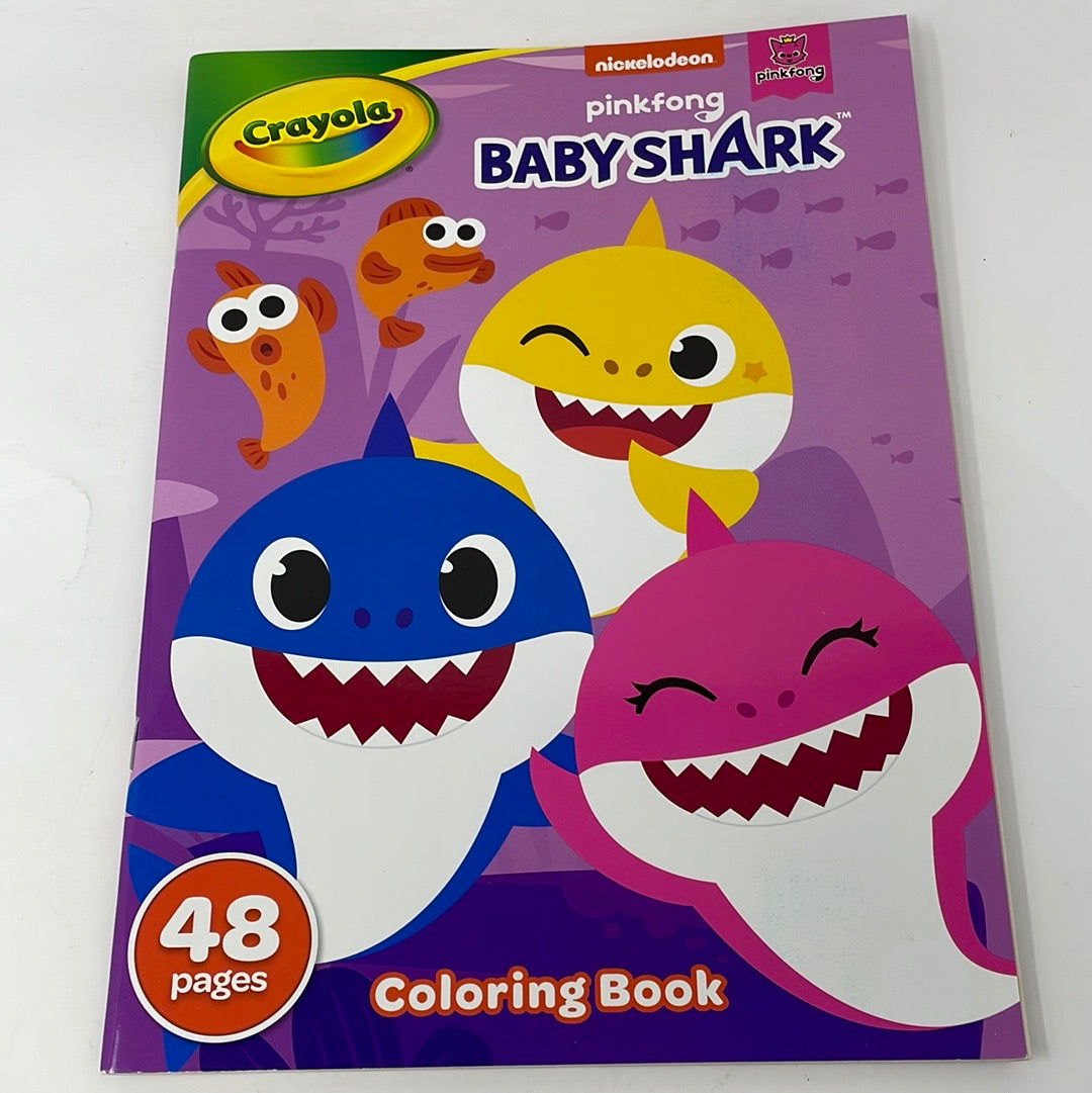 NEW Crayola Nickelodeon Pinkfong BABY SHARK coloring book (48 Pages