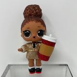 LOL Surprise Doll Brown Glitter Hair with Golden Glitter Suit