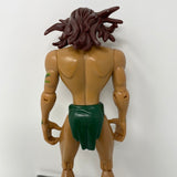 1999 Green War Paint Tarzan 7" Mattel Burroughs Action Figure Disney