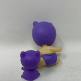 Twozies Figures Purple Chipmunk Baby and Purple + Teal Chipmunk Pet