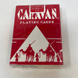 Vintage Red Caravan Cards USPC made in Cincinnati, Ohio, New, Sealed