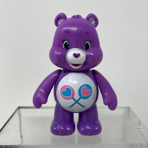 Care Bears Share Bear figure Moveable Arms JP 3" purple TCFC