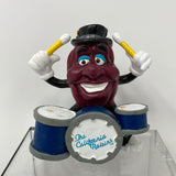 California Raisins, Drums and Drummer Figure by Applause, 1988, PVC, 3" Tall