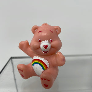 VTG Mini Cheer Care Bear 1980s PVC Figurine Care Bears Rainbow Pink Figure 1.5"