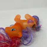 MLP My Little Pony G3 Clear Glitter Orange Pony With Heart Cutie Mark