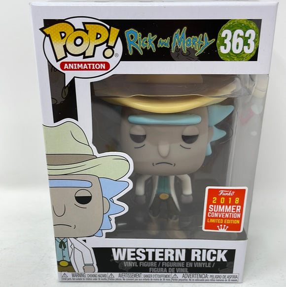 Funko Pop! Animation Rick and Morty 2018 Summer Convention Limited Edition Western Rick 363