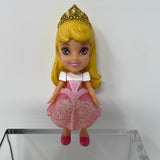Disney princess young Aurora Sleeping Beauty toy figure glitter pink dress